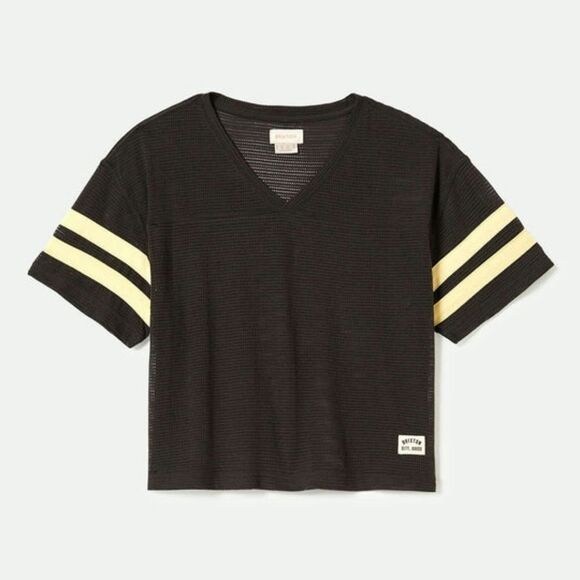 Brixton Tops - Brixton Black and Yellow Crop Top
